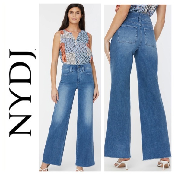 🐞NYDJ The Teresa Wide Leg Jean in Clean Astral Size 16x28”